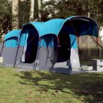 Cort de familie tunel pentru 8 persoane, albastru, impermeabil GartenMobel Dekor