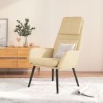 Scaun de relaxare, crem, material textil GartenMobel Dekor