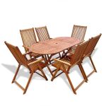 Set mobilier de exterior, 7 piese, lemn masiv de acacia GartenMobel Dekor