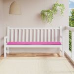 Pernă pentru bancă de grădină, roz, 200x50x3 cm, textil GartenMobel Dekor