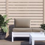 Perne de canapea din paleți, 2 buc., gri taupe, material textil GartenMobel Dekor