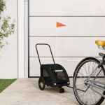 Remorcă bicicletă animale companie, negru, textil oxford/fier GartenMobel Dekor