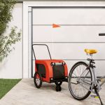 Remorcă bicicletă animale companie portocaliu/negru oxford/fier GartenMobel Dekor