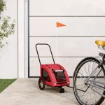 Remorcă de bicicletă animale companie, roșu, textil oxford/fier GartenMobel Dekor