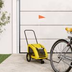 Remorcă de bicicletă animale companie galben textil oxford/fier GartenMobel Dekor