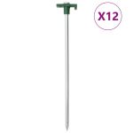Țăruși de cort, 12 buc., 25 cm, 7 mm, oțel galvanizat și PP GartenMobel Dekor