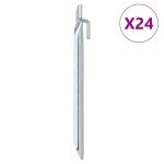 Țăruși de cort 24 buc., formă V, 24 cm, Ø20 mm, oțel galvanizat GartenMobel Dekor