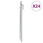 Țăruși de cort 24 buc., formă V, 25 cm, Ø20 mm, oțel galvanizat GartenMobel Dekor