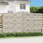 Coșuri gabion arcuite 15 buc, 400x30x220/240cm, fier galvanizat GartenMobel Dekor