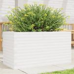 Jardinieră de grădină, alb, 90x40x46 cm, lemn masiv de pin GartenMobel Dekor