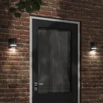 Lampă exterioară de perete, negru, aluminiu turnat sub presiune GartenMobel Dekor