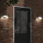 Lampă exterioară de perete cu LED/senzor, negru aluminiu turnat GartenMobel Dekor