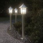 Lampă exterioară de podea, argintiu, 80 cm, oțel inoxidabil GartenMobel Dekor