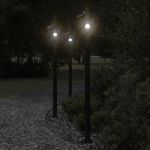 Lampă exterioară de podea, negru, 120 cm, oțel inoxidabil GartenMobel Dekor