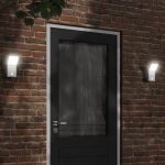Lămpi exterioare de perete LED/senzor 2 buc alb aluminiu turnat GartenMobel Dekor