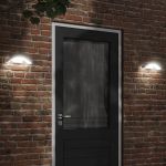 Lămpi exterioare de perete cu LED 2 buc. alb, aluminiu turnat GartenMobel Dekor