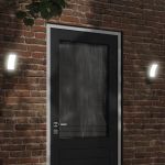 Lămpi exterioare de perete cu LED 2 buc. negru, aluminiu turnat GartenMobel Dekor