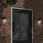 Lămpi exterioare de perete cu LED 2 buc. negru, aluminiu turnat GartenMobel Dekor