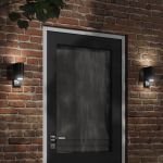 Lămpi exterioare de perete senzori 2 buc. negru aluminiu turnat GartenMobel Dekor