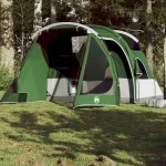 Cort de camping tunel pentru 4 persoane, verde, impermeabil GartenMobel Dekor