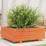 Jardinieră grădină, maro ceruit, 70x70x26,5 cm, lemn masiv pin GartenMobel Dekor