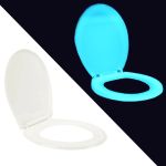 Capac de wc fosforescent, lumineaza turcoaz in intuneric, soft close MultiMark GlobalProd