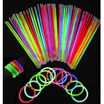 Betisoare bratari luminoase glow sticks, diverse culori, set 100 bucati culoare multicolor MultiMark GlobalProd