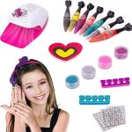 Kit pentru pictat si decorat unghiile, 7 markere, lampa, alimentare baterii, multicolor, 6+ MultiMark GlobalProd