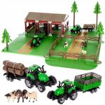 Set de joaca ferma cu utilaje agricole si animale, 102 piese, 54 x 62 x 20 cm MultiMark GlobalProd