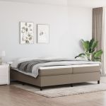 Cadru de pat box spring, gri taupe, 200x200 cm, textil GartenMobel Dekor