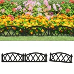 Borduri de gazon, 17 buc., negru, 10 m, PP GartenMobel Dekor