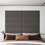 Panouri de perete 12 buc. gri închis 90x30 cm textil 3,24 m² GartenMobel Dekor