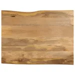 Blat masă cu margini naturale, 100x80x2,5 cm, lemn masiv mango GartenMobel Dekor