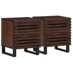 Noptiere, 2 buc., 40x33x46 cm, lemn masiv de acacia GartenMobel Dekor