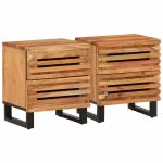 Noptiere, 2 buc., 40x33x46 cm, lemn masiv de acacia GartenMobel Dekor