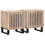 Noptiere, 2 buc., 40x33x46 cm, lemn masiv mango albit GartenMobel Dekor