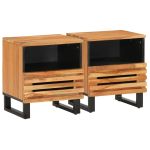 Noptiere, 2 buc., 40x33x46 cm, lemn masiv de acacia GartenMobel Dekor