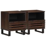 Noptiere, 2 buc., 40x33x46 cm, lemn masiv de acacia GartenMobel Dekor