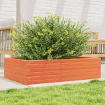 Jardinieră de grădină, maro ceruit, 90x60x23 cm, lemn masiv pin GartenMobel Dekor