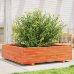 Jardinieră grădină, maro ceruit, 90x90x26,5 cm, lemn masiv pin GartenMobel Dekor