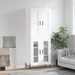 Dulap înalt, alb, 69,5x34x180 cm, lemn compozit GartenMobel Dekor