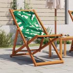 Scaun plajă pliabile model frunze lemn masiv eucalipt/țesătură GartenMobel Dekor
