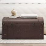 Cufăr de comori cu zăvoare maro închis 79,5x39,5x39,5 cm placaj GartenMobel Dekor
