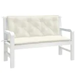 Pernă bancă de grădină, 2 buc. melanj crem, 120x50x7 cm, textil GartenMobel Dekor