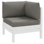 Perne de paleți, 3 buc., melanj gri închis, material textil GartenMobel Dekor