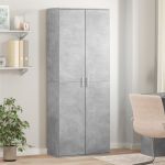 Dulap înalt, gri beton, 70x35x180 cm, lemn prelucrat GartenMobel Dekor