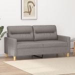 Canapea cu 2 locuri, gri taupe, 140 cm, material textil GartenMobel Dekor