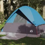 Cort de camping cupolă pentru 4 persoane, albastru, impermeabil GartenMobel Dekor