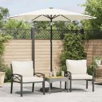 Umbrelă soare de grădină stâlp din oțel, alb 223x223x213cm GartenMobel Dekor