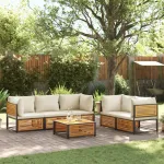 Set de canapele grădină cu perne, 6 piese, lemn masiv acacia GartenMobel Dekor